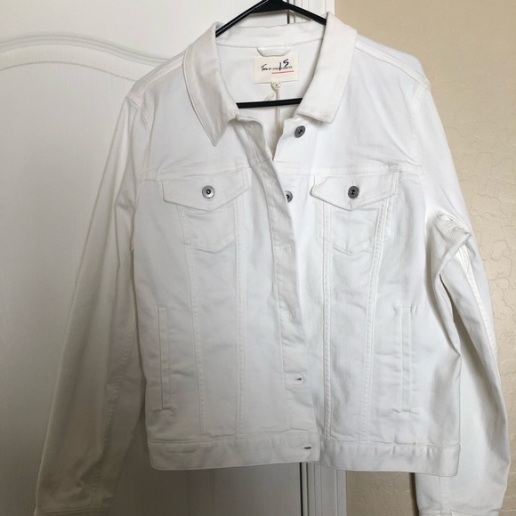 vince camuto white denim jacket